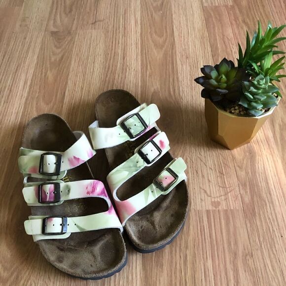 Birkenstock Shoes - Birkenstock Papillio Orlando Floral Triple Strap Sandals